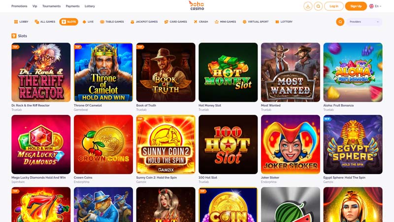 boho-casino slots screenshot