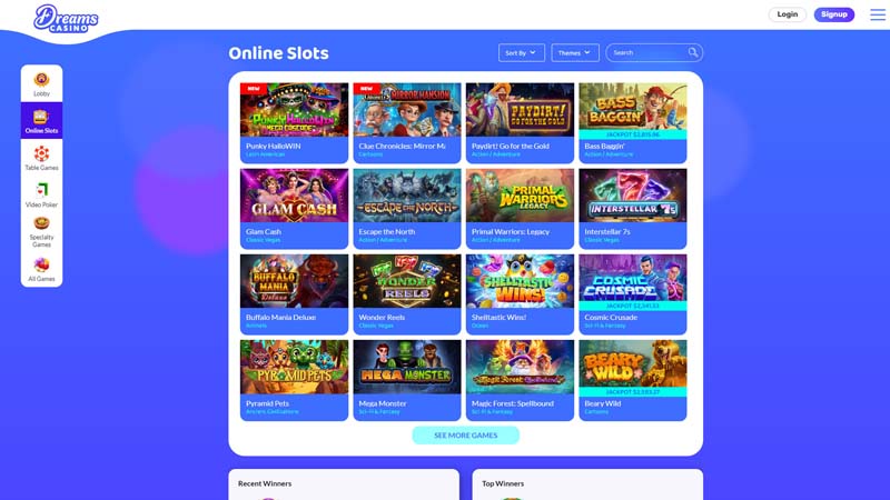 dreams-casino slots screenshot