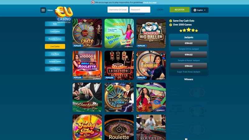 eu-casino live screenshot