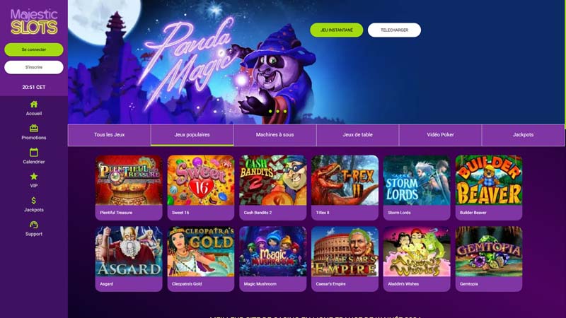Thumbnail majestic-slots lobby