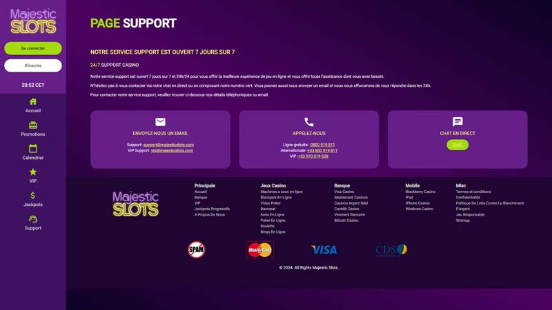 Thumbnail majestic-slots support