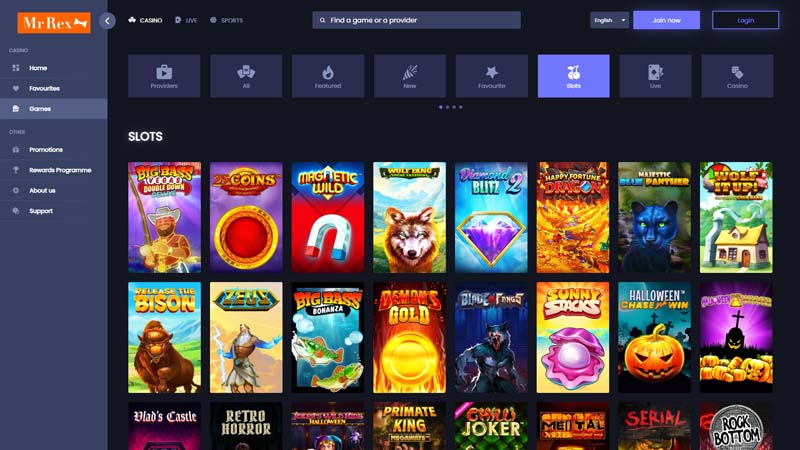mrrex slots screenshot
