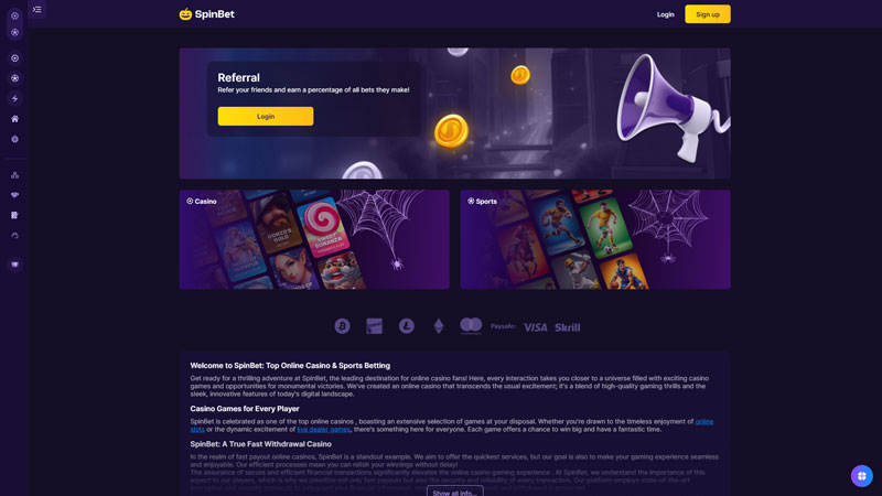 Thumbnail spinbet lobby