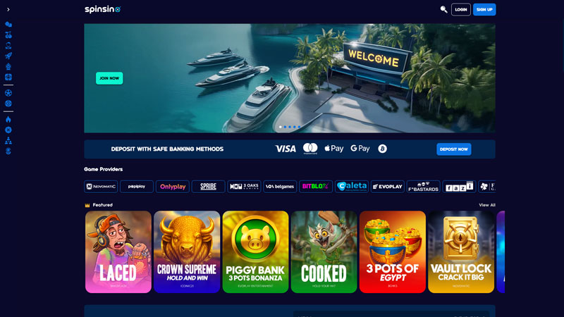 spinsino lobby screenshot