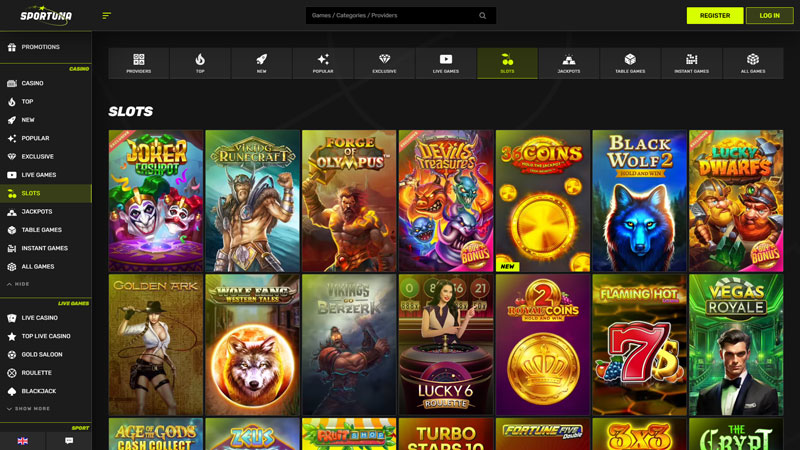sportuna slots screenshot