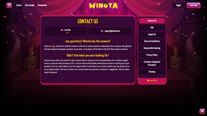 Thumbnail winota support